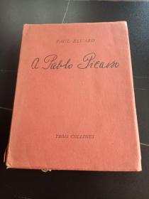 稀少  A Pablo Picasso by Paul Eluard 1944 French Paperback Illustrated  毕加索 作品集