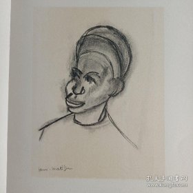 特稀少 MATISSE 马蒂斯肖像画作品集 1954年出版 限量2850 内含一张原作石版画