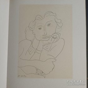 特稀少 MATISSE 马蒂斯肖像画作品集 1954年出版 限量2850 内含一张原作石版画