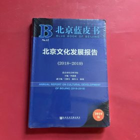 北京蓝皮书：北京文化发展报告（2018-2019）（全新未拆封）