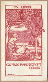 藏书票 Robert Anning Bell :George Ravenscroft Dennis