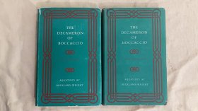 罕见初版本 水纹纸印刷 Decameron Of Giovanni Boccaccio 薄伽丘《十日谈全本》版画大师Buckland-Wright（约翰·巴克兰·莱特）原品石版画插图本 珍贵版本 2巨册全 原书衣 佳品