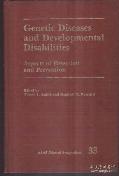Genetic Diseases and Developmental Disabilities：Aspects of Detection and Prevention（英文原版）精装