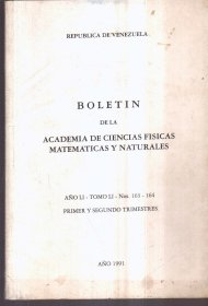Boletin De La Acadmia De Ciencias Fisicas，Matematicas Y Naturales Nos.163-164（西班牙文）