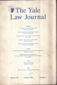 The Yale Law Journal Vol.103（英文）