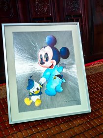 迪士尼幼年米老鼠米奇米妮 装饰画 挂画 摆画 工艺画 世界名画 dufex