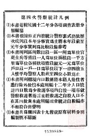 【提供资料信息服务】民国 山西省第一次至第六次政治统计警察之部