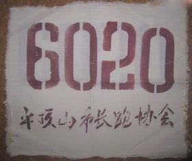 早期河南平顶山市长跑协会长跑号码布6020一对