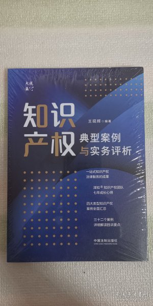 《知识产权典型案例与实务评析》中国法制出版社，作者：王现辉；全新。