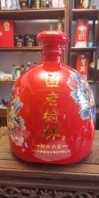 上郡牌老榆林.封坛品鉴大坛，50°5000ml浓香型，红瓷烫金工艺酒瓶