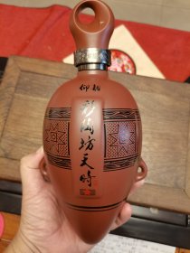 彩陶坊.天时，53°500ml陶香型，紫砂陶瓷酒瓶
