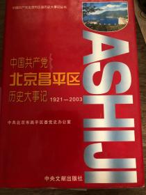 中国共产党北京昌平区历史大事记（1921-2003）