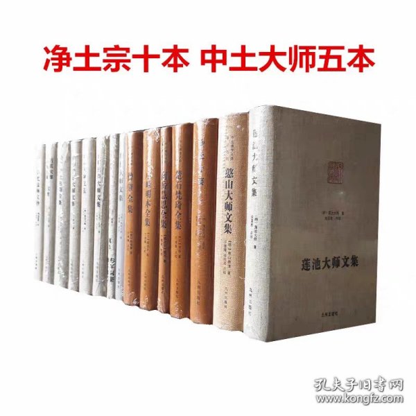 全套十五册 净土宗十册中土大师五册 净土十要莲池彻悟僧肇永明延寿憨山增广印光等大师文集15本 九州出版社 9787510818622