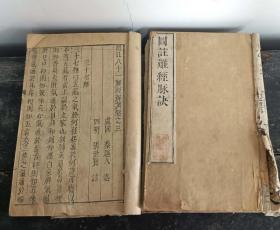Y26-清代木刻《图注难经脉诀》一套2册4卷共81难、王叔和先生原本、书业堂藏版。