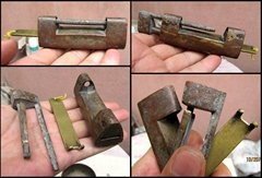 民清老铜锁李怡兴款老铜锁一把。总重达135克。永久保真包鉴定。