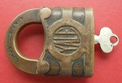 全品相世界名锁 民国时期德国产地的耶鲁铜锁