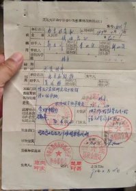 1968年《中资金损失悬案情况核销表》1张。 非常少见的