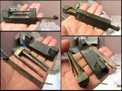 民清老铜锁：方形老铜锁一把。 重118.6克。 能使用。永久保真。