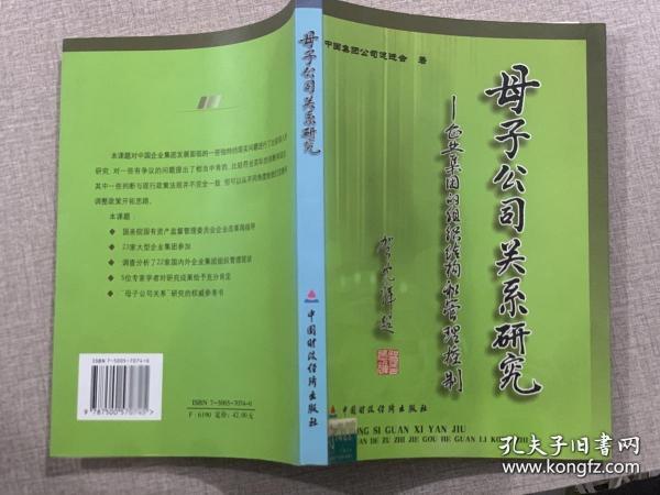 母子公司关系研究（企业集团的组织结构和管理控制）