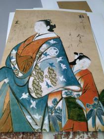 买满就送 日本浮世绘图片25张，《宽文美人与菱川派，鸟居派与怀月堂派的美人画》， 菱川师宣  菱川师重  菱川师平 怀月堂安度  等人的作品  秋草美人图，游里风俗图，花持美人图，闻香美人图，吉原游兴图屏风，樱下酒宴图，观梅美人图等
