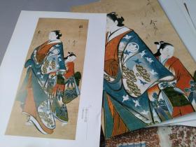 买满就送 日本浮世绘图片25张，《宽文美人与菱川派，鸟居派与怀月堂派的美人画》， 菱川师宣  菱川师重  菱川师平 怀月堂安度  等人的作品  秋草美人图，游里风俗图，花持美人图，闻香美人图，吉原游兴图屏风，樱下酒宴图，观梅美人图等