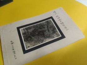 民国老照片一张，摄于杭城云栖寺后山，1933年，底卡纸为后人所裱托，其中原照尺寸 9 x 6 cm