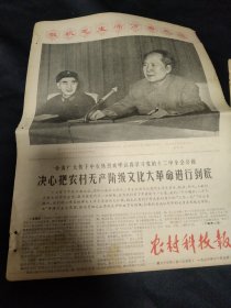 买满就送，老报纸一份，1968年11月9日，毛主席和林彪在党的第八届扩大的第十二次中央委员会全会上