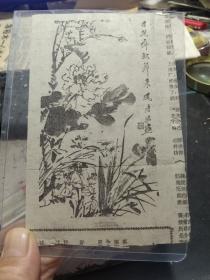 剪报一小张，唐云的画《百花齐放舞东风》，1960年