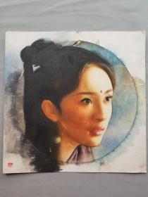 著名画家邓其双水彩画一幅，著名明星杨幂古装肖像画，形象逼真，惟妙惟肖，很有收藏价值。（钤印）邓其双，软托片，镜心尺寸：33X33厘米，尺寸：38X38厘米