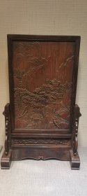 旧藏……红木镶竹插 屏
