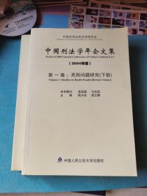 中国刑法学年会文集（2004年度）第一二卷死刑问题研究（上）（下）