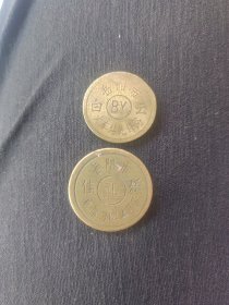 铜游戏机币2枚