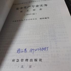 注册安全工程师2019教材化工安全专业实务全国中级注册安全工程师职业资格考试辅导教材2019版
