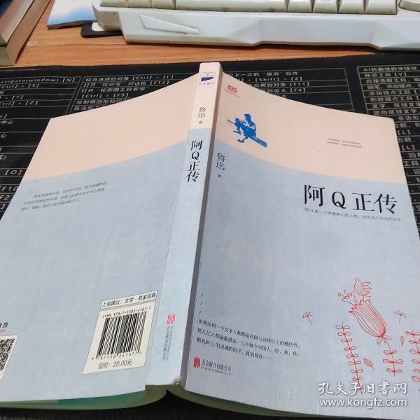 阿Q正传：鲁迅史诗性小说代表作。一支笔写透中国人4000年的精神顽疾。