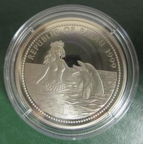 帕劳 1999年 海洋鱼类 1元 彩色纪念币