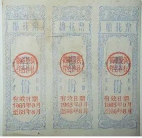 1965年恩施鹤烽县棉花票（单张）