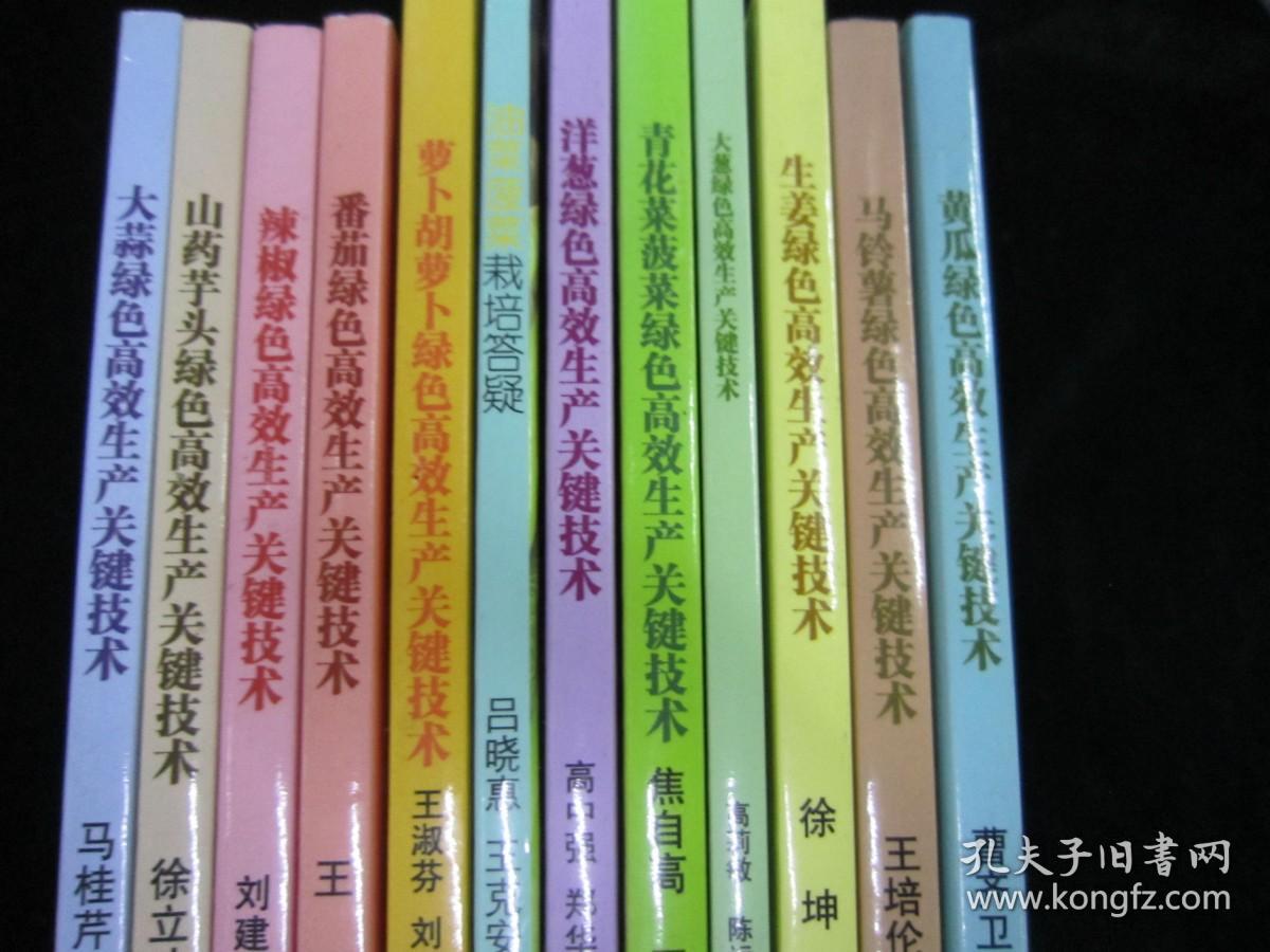 绿色蔬菜高效生产关键技术丛书【12本】