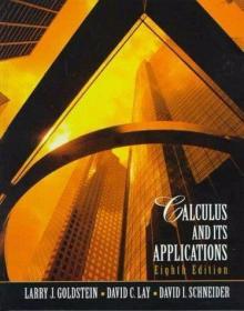 Calculus & Its Applications 8th /Goldstein  Larry ... Pr