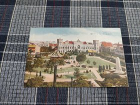 天津老明信片，1930年代维多利亚公园全景，戈登堂