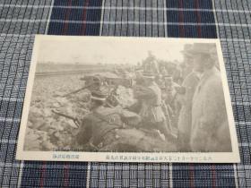 天津老明信片，1913年八国联军演习，德国机关枪队，近代史
