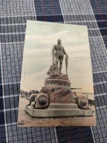 天津老明信片，清末德租界罗兰铜像，卢兰德，义利版
