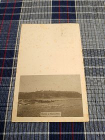 秦皇岛老明信片，清末秦皇岛炮台，贴1902年蟠龙票