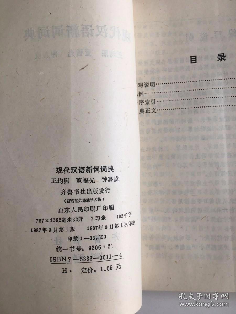 现代汉语新词词典