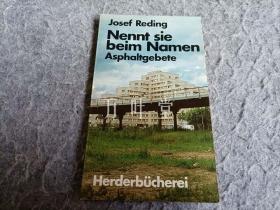 万叶堂 德文原版　nennt sie beim namen　约瑟夫·雷丁（Josef Reding） 作者签名本