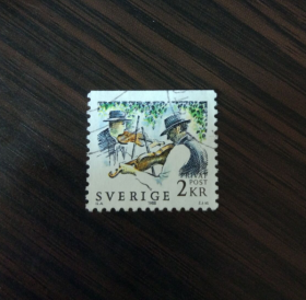 瑞典信销邮票 1988年 仲夏节 五朔节 小提琴 雕刻版