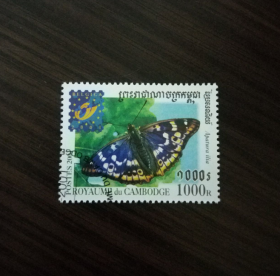 柬埔寨盖销邮票 2001年蝴蝶