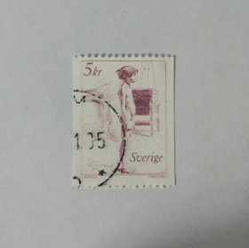 瑞典信销邮票 1982年 画家 拉尔森 葛莱齐拉 女孩 小孩子