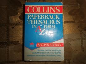 The Collins Paperback Thesaurus in A-to-Z Form