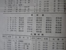 1963年全国乒乓球锦标赛秩序册（1963年11月于上海，16开10页全）