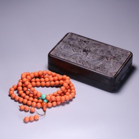 精品红 108念珠一条。